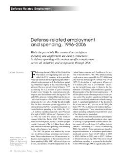 Defense-related employment and spending, 1996-2006