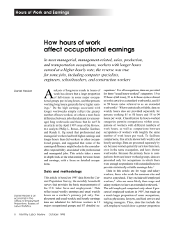 How hours of work affect occupational earnings
