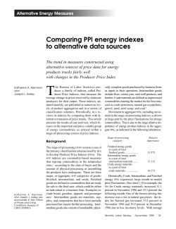 Comparing PPI energy indexes to alternative data sources