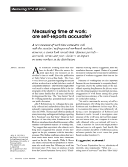 Measuring time at work: are self-reports accurate?