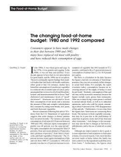 The changing food-at-home budget: 1980 and 1992 compared