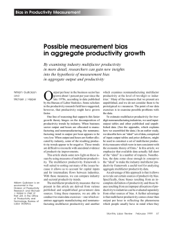Possible measurement bias in aggregate productivity growth