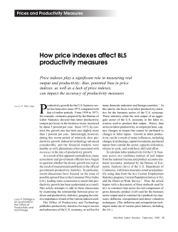 How price indexes affect BLS productivity measures