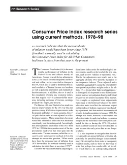 CPI research series using current methods, 1978-98