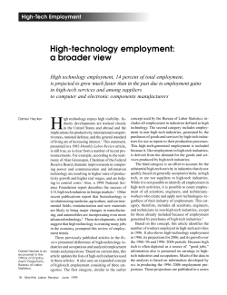 High-technology employment: a broader view