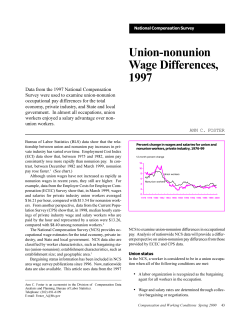 Union-nonunion Wage Differences, 1997