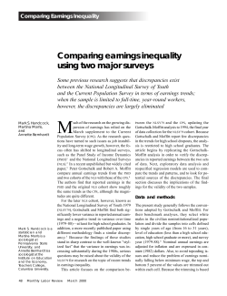Comparing earnings inequality using two major surveys