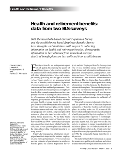 Health and retirement benefits: data from two BLS surveys