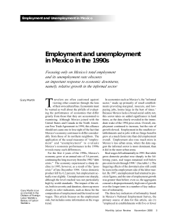 Employment and unemployment in Mexico in the 1990s