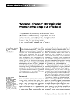Second-chance strategies for women who drop out of school