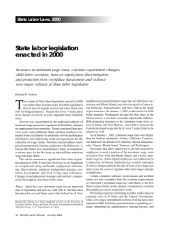 State labor legislation enacted in 2000