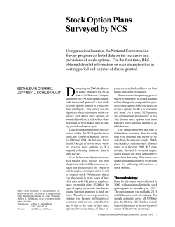 Stock Option Plans Surveyed by NCS