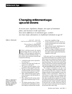 Changing retirement age: ups and downs