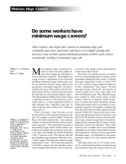 Do some workers have minimum wage careers?