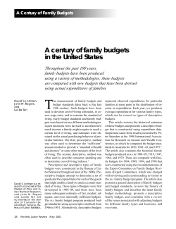 A century of family budgets in the United States