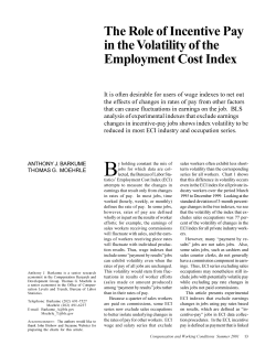 The Role of Incentive Pay in the Volatility of the Employment Cost Index