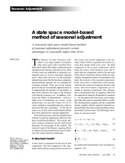A state space model-based method of seasonal adjustment