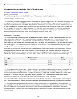 Compensation in the later part of the century