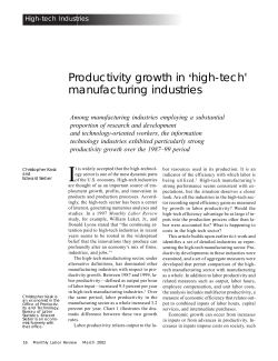 Productivity growth in high-tech manufacturing industries