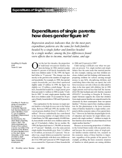 Expenditures of single parents: how does gender figure in?