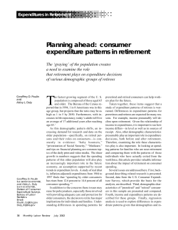 Planning ahead: consumer expenditure patterns in retirement