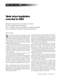 State labor legislation enacted in 2002