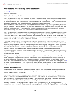 Amputations: A continuing workplace hazard