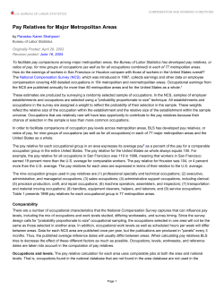 Pay Relatives for Major Metropolitan Areas