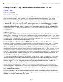 Looking Back at the Early Settlement between the Teamsters and UPS