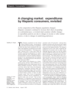 A changing market: expenditures by Hispanic consumers, revisited