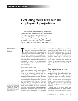 Evaluating the BLS 1988 2000 employment projections