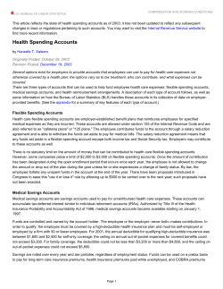 Health Spending Accounts