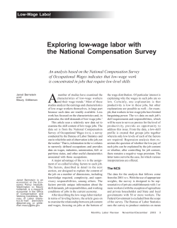 Exploring low-wage labor with the National Compensation Survey