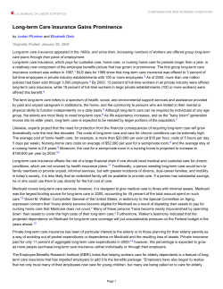 Long-term Care Insurance Gains Prominence