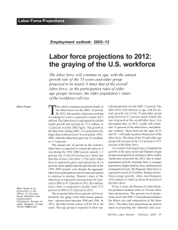 Labor force projections to 2012: the graying of the U.S. workforce
