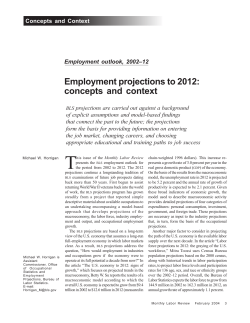 Employment projections to 2012: concepts and context