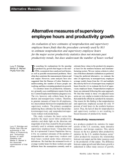Alternative measures of supervisory employee hours and productivity growth