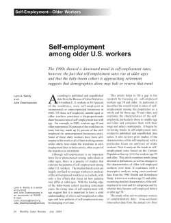 Self-employment among older U.S. workers