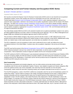 Comparing Current and Former Industry and Occupation ECEC Series