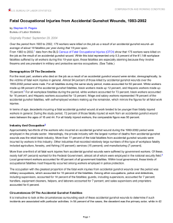 Fatal Occupational Injuries from Accidental Gunshot Wounds, 1993-2002