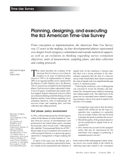 Planning, designing, and executing the BLS American Time-Use Survey