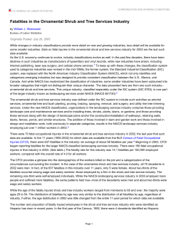 Fatalities in the Ornamental Shrub and Tree Services Industry