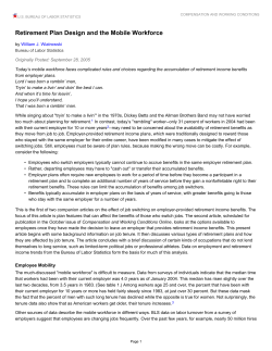 Retirement Plan Design and the Mobile Workforce