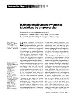 Business employment dynamics: tabulations by employer size