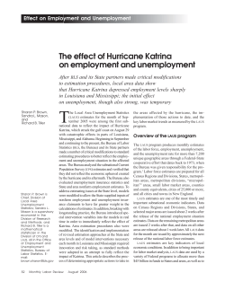 The effect of Hurricane Katrina on employment and unemployment