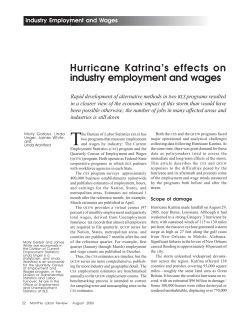 Hurricane Katrina s effects on industry employment and wages