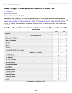 Health Savings Accounts in National Compensation Survey Data