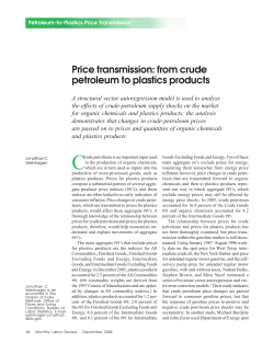 Price transmission: from crude petroleum to plastics products