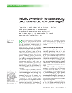 Industry dynamics in the Washington, DC, area: has a second job core emerged?