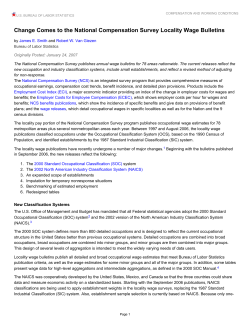 Change Comes to the National Compensation Survey Locality Wage Bulletins